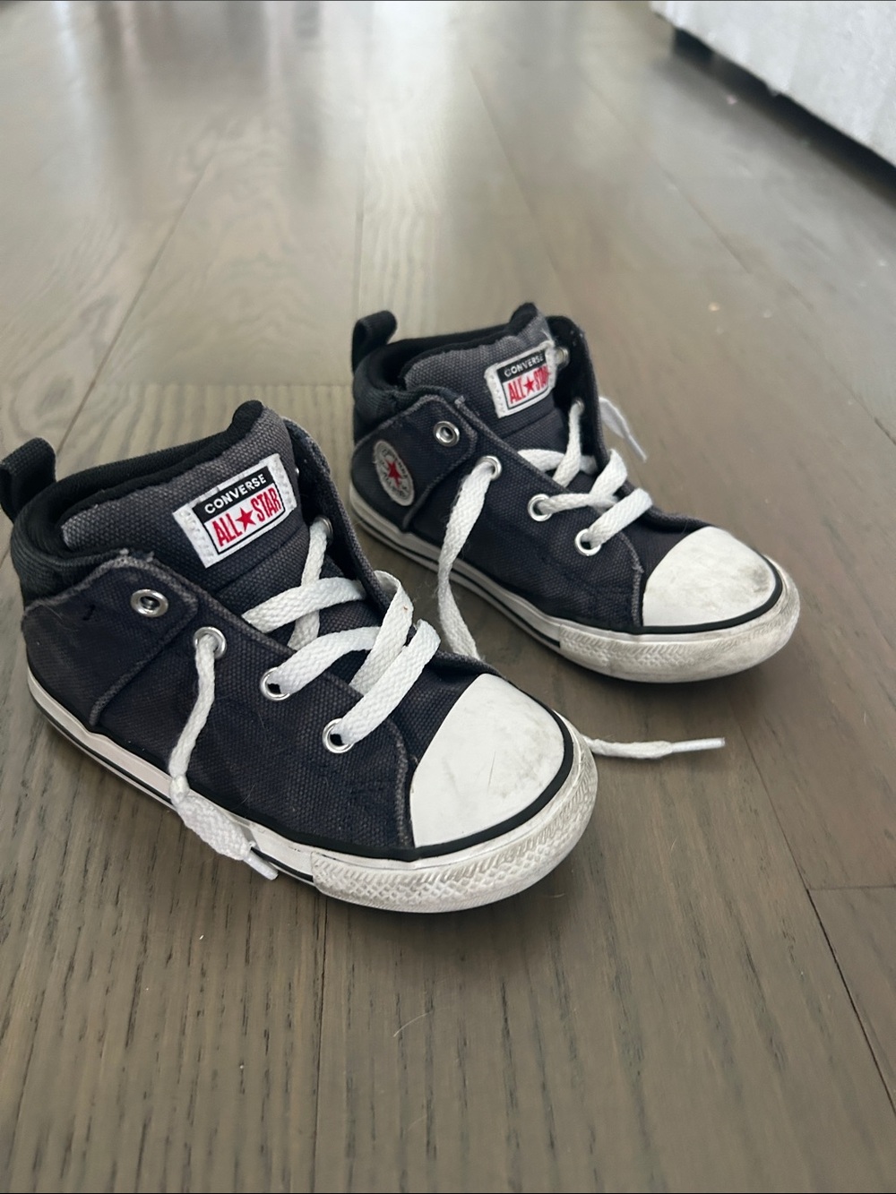 Converse Kids' All Star Black Canvas High-Top Sneakers toddler size 9